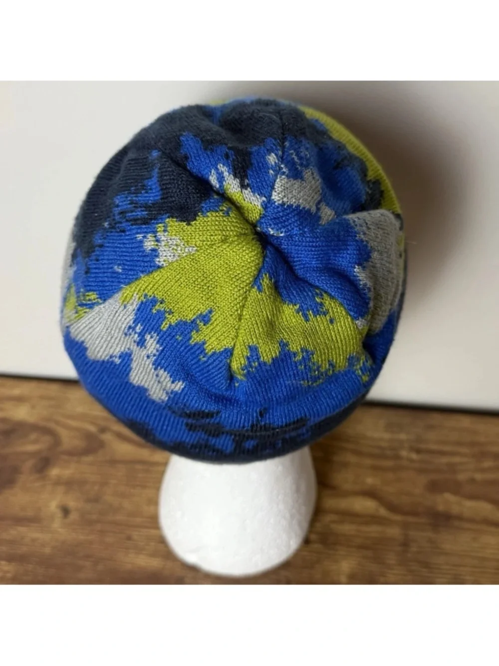 Columbia Kids Blue Patterned Knit Beanie